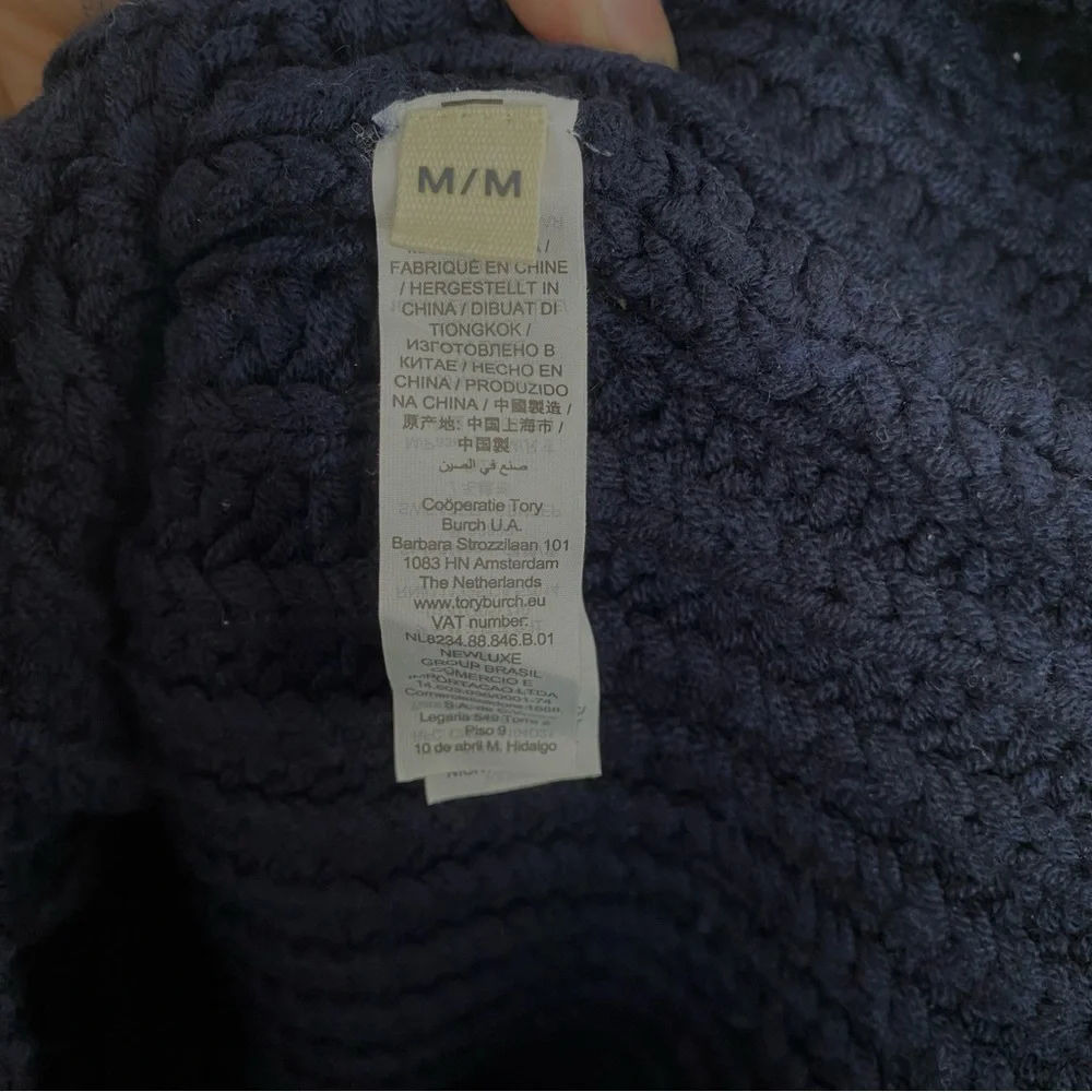 Tory Sport Merino Chevron Chunky Turtleneck Sweater - Picture 7 of 14